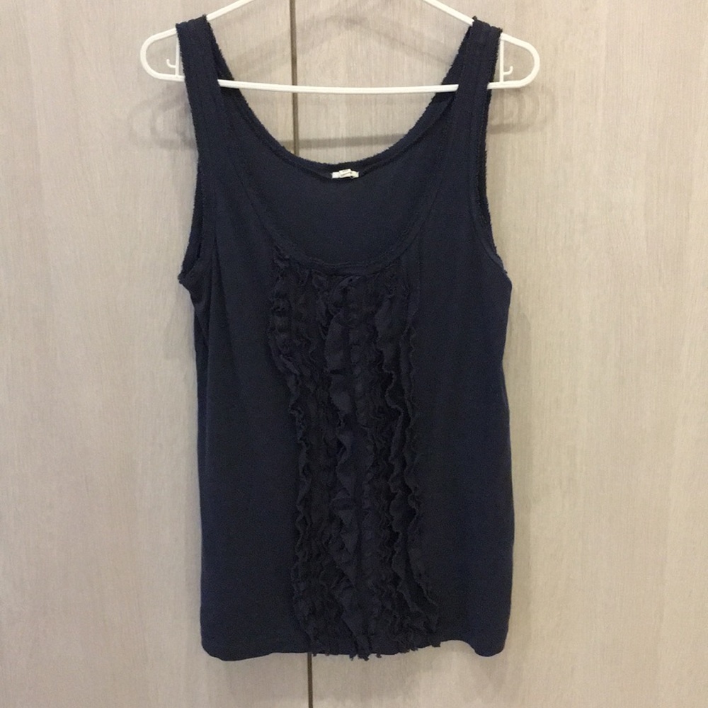 JCrew ruffle tissue tank